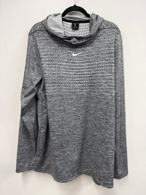 Nike Gray Heather Performance Hooded Pullover L
